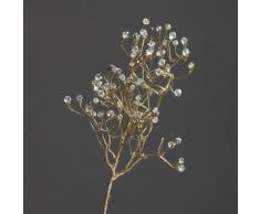 Perlas rama oro corona de adviento decorativa Navidad, 46 cm, oro