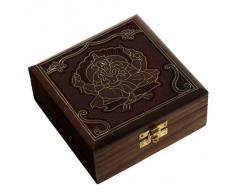 caja de joyería de madera con diseño de señor ganesha handcarved
