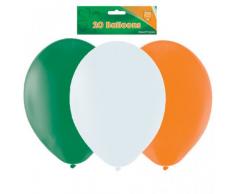 Amscan - Globos para fiesta de San Patricio (23 cm), color verde, blanco y naranja