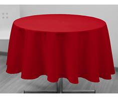 Mantel antimanchas redondo 180 cm ALIX rojo