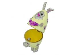 3,5 "Conejo de Pascua en el huevo de Pascua caja joyero de metal Figura decorativa