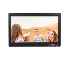 Andoer 10pulgadas 1024x600 HD LCD Pantalla Ancha Marco Digital de Fotos Reloj Reproductor de Vídeo MP3 MP4 con Control Remoto