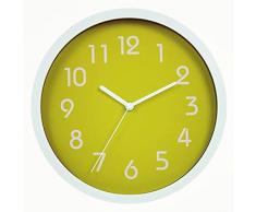 Binwo modernos colorido elegante con estilo silencioso para no marcando Inicio Cocina / sala de estar del reloj de pared 10 pulgadas (Verde)