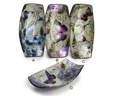 Platos Decorativos (20x11x3.5 cm) Rectangulares de Cristal Mariposas 4 modelos - C
