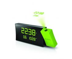 Oregon Scientific - RRM222P Reloj proyector con radio FM, PRYSMA G, Color Verde