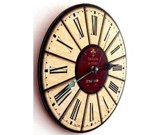 RELOJ DE PARED DISENO RUE DE LILLE CON CIFRES ROMANES 30cm NOSTALGIA - Tinas Collection