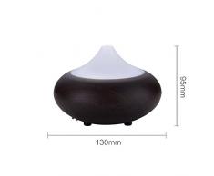 GX Diffuser Ultrasonico Difusor de Aceites Esenciales Electrico Aromaterapia Humidificador Ambientador Aceite Quemador con Cambiar Nightlights para el Espacio Pequeño Madera Oscura