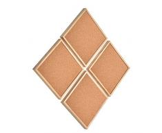 Bi-Office Tairu - Set de 4 tablones de corcho, 20 x 20 cm, color pino