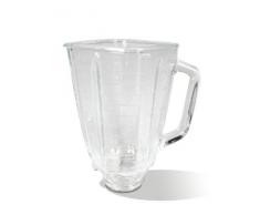 Oster 004954-011090-I - Jarra de vidrio cuadrada 5 tazas (1.25 l) con tapa cuadrada, color negro y tapón de llenado