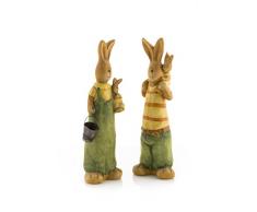 Figura Animal Monsieur conejo débout con Bébe figura decorativa Decoración Pascua