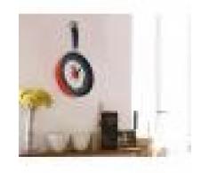 Moderna Sartén de Huevos Cubiertos Reloj de Pared Cocina única Decoración Color Rojo