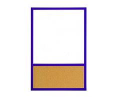 Bi-Office MX03505411 - Borrado en seco magnético combo + tablón corcho, 60 x 40 cm, color violeta