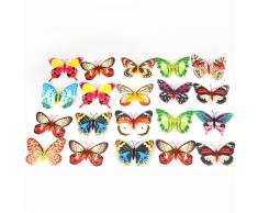 Anself 20pcs 10cm Mariposa Artificial Luminosa Imán para la decoración de la boda de la Navidad