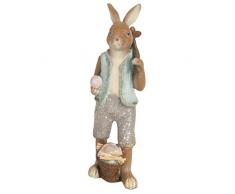 Clayre & Eef 6pr0511 decorativa Decoración figura Conejo Pascua cesta aprox. 6 x 6 x 16 cm