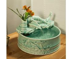 la decoración del hogar Bambú Creativo Decoración De Agua De Cerámica Feng Shui Fuente Humedecedor Del Tanque De Pescado Pequeñas Artesanías decoración proceso