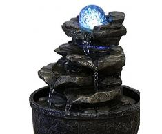 Fuente interior Rock 23 cm con led multicolor