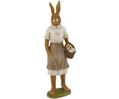 Clayre & Eef 6pr0497 decorativa Decoración figura Conejo Pascua Conejo – Cesta Huevos aprox. 29 cm