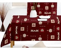 Mantel rectangular MERIBEL rojo