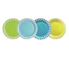 Platos Decorativos Fiestas Mesas Cumpleaños Niños (Platos Azul)