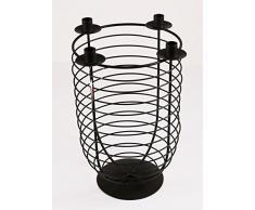 Candelabro de Adviento con forma de vela con soporte de madera con 4 soportes de las velas, con un diámetro de HX: 40 x 32 cm, colour marrón, de metal