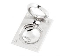 Tono plateado Metal tirador para armario para puertas y cajones