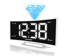 Blaupunkt CRP7WH radio con reloj LCD radio despertador proyector