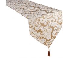 Home Creations Premier Cadiz - Camino de mesa (33 x 177,8 cm), color dorado