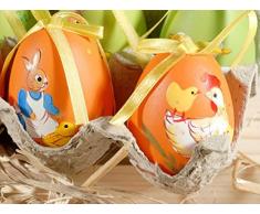 Expositor con 12 huevos de Pascua pintadas a mano – Made in Italy