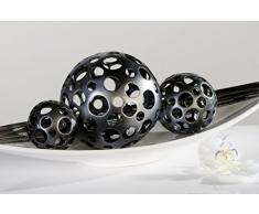 Bola decorativa Decoración bola Holes Antracita 15 cm diámetro
