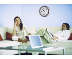 TFA 98.1091 - Reloj de pared controlado por radio, color plateado