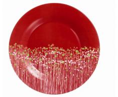 Luminarc 9202483 Flowerfield Red - Juego de 6 platos llanos (19 cm), diseño de flores, color rojo