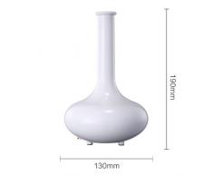 GX Diffuser Ultrasonico Aromaterapia Aceites Esenciales Difusor Aromas Humidificador Ambientador con Luces LED Color y Apagado Automático Blanco