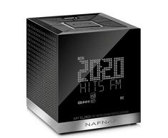 Naf Naf MYCLOCK-V3BK - Radio despertador, color negro