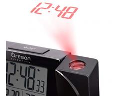 Oregon Scientific Reloj Proyector Radio Controlado, Compuesto, Negro, 11x13x5 cm