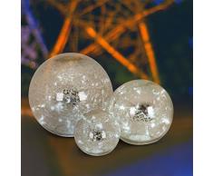 Naeve Leuchten 5081359 - Set de bolas de cristal decorativas (3 unidades)