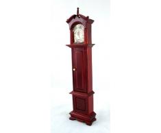 Reloj de Pie Victoriano de Caoba en Miniatura para Casa de Muñecas 1588M