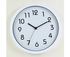 Binwo modernos colorido elegante con estilo silencioso para no marcando Inicio Cocina / sala de estar del reloj de pared 10 pulgadas (Blanco)
