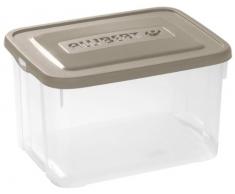 Allibert 211664 Handy Box - Caja de almacenaje transparente con tapa (polipropileno, 34 x 25,3 x 19,8 cm), color beige
