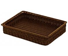 Saleen 02097106101 cesta rectangular para 40 x 30 x 7 cm con marco de metal, marrón