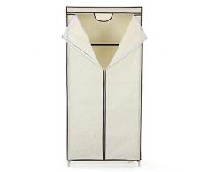 Songmics Resistente al Polvo Armario De Tela Para Ropa Beige 160 x 75 x 45 cm RYG83M