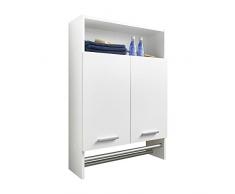 920-002 Motril 2 de colour blanco para colgar de baño de la pared de armario de 2 puertas de unos 60 cm de ancho