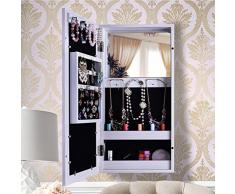 bxsg® 62 x 31 cm estilo sencillo para colgar la puerta armario de joyas con espejo de pared, marco de fotos 6031