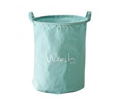 YOUJIA Cestos impermeable de Tela para la ropa sucia Cesto Plegable de Lavandería Cestas Almacenaje de la Gran Capacidad Verde