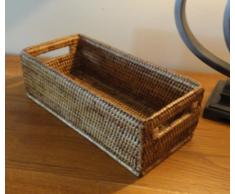 Grande Ratán Rectangular Caja de almacenamiento
