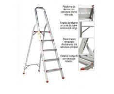 ORYX 23010004 Escalera Aluminio Oryx 6 Peldaños Doméstica