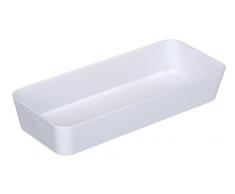 WENKO 20340100 caja y cesta de almacenaje - cajas y cestas de almacenaje (Storage tray, Color blanco, De plástico, Monótono, Rectangular, Interior)