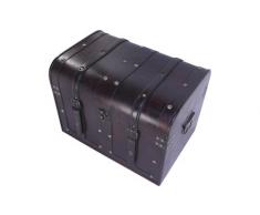 Madera spielerei Ft002 de l - Piel baúl, grande