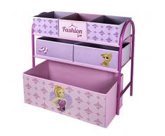 My Note Deco Fashion Girl 064562 Canasta caja de juguete y de almacenamiento - cajas de juguetes y de almacenamiento (Toy storage basket, Rosa, Independiente, Imagen, Cartón, Metal, Fashion girl)
