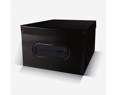 Compactor con espacio de almacenamiento 28 cm PVC y caja Smart de cartón, negro