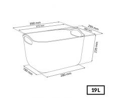 Curver 3253923970135 caja y cesta de almacenaje - cajas y cestas de almacenaje (Storage basket, Marrón, Prendas de punto, Monótono, Rectangular, Interior)